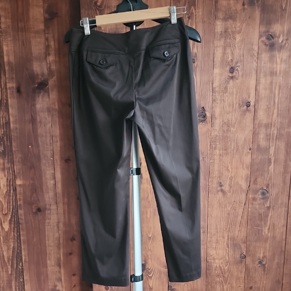LOFT Women's Dark Brown Cropped Pants - Picture 5 of 8